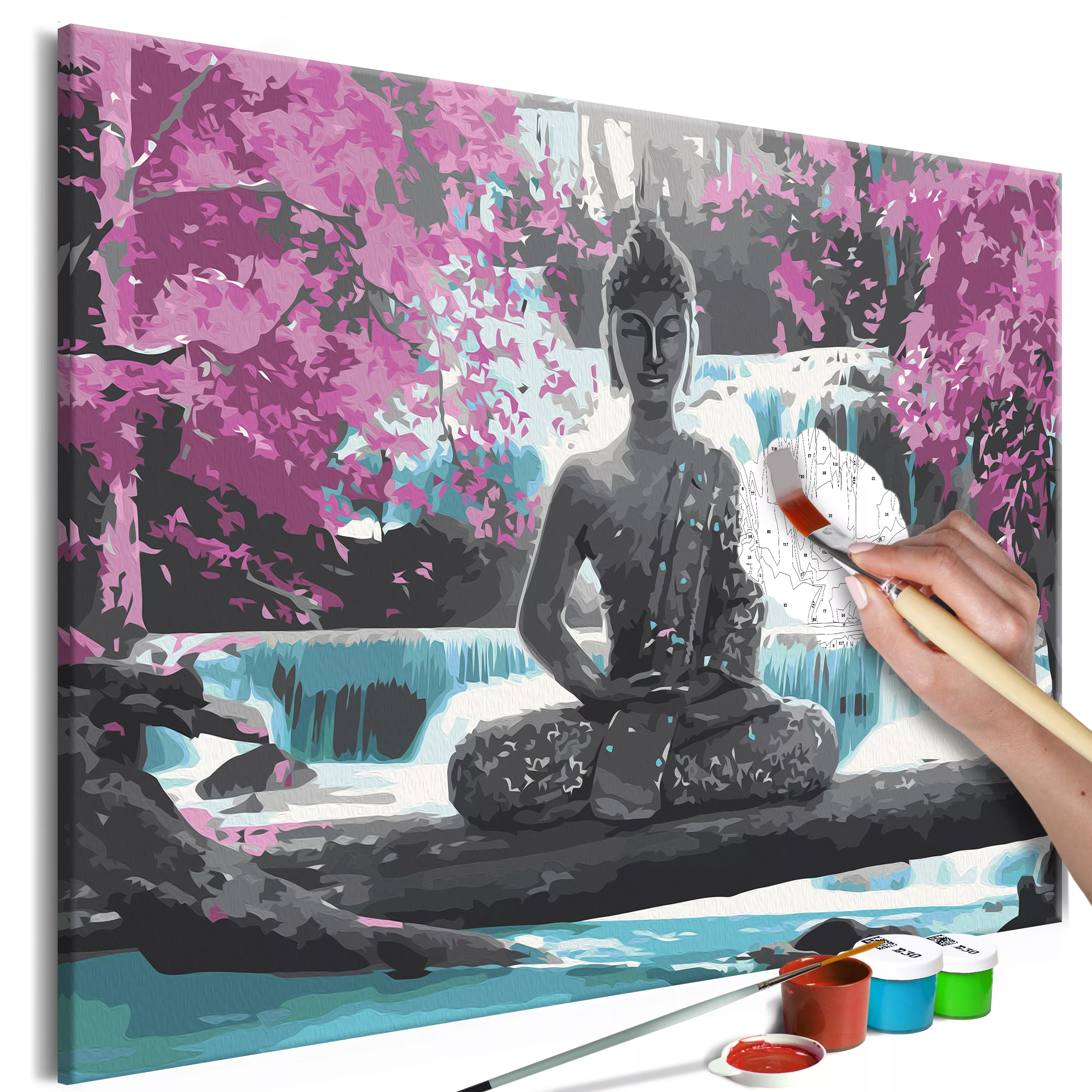 Malen Nach Zahlen - Buddha And Waterfall günstig online kaufen