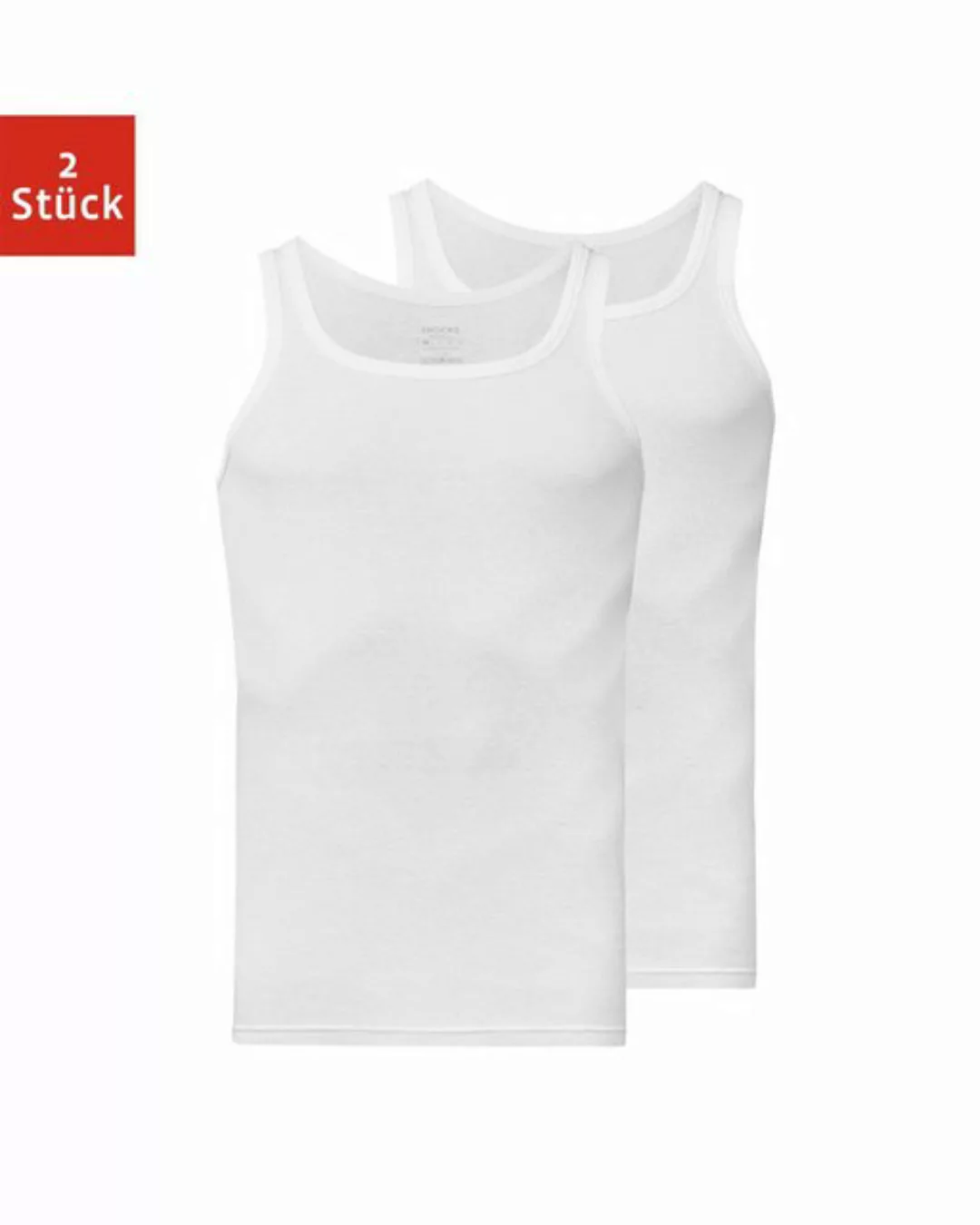 SNOCKS Ripptanktop Unterhemd Herren (2-tlg) aus Bio-Baumwolle günstig online kaufen