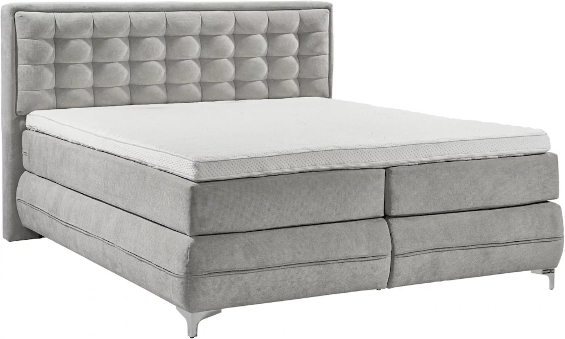 Musterring Boxspringbett "Dubai", Winkelfuß in Chrom, 3 Härtegrade, Kopftei günstig online kaufen