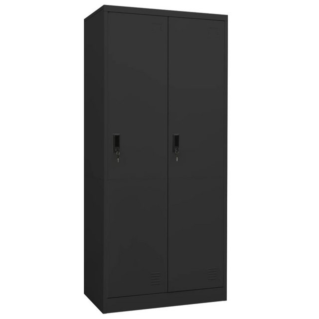 vidaXL Spind aus Stahl in Anthrazit mit 2 Türen (LxBxH: 50x80x180 cm) günstig online kaufen
