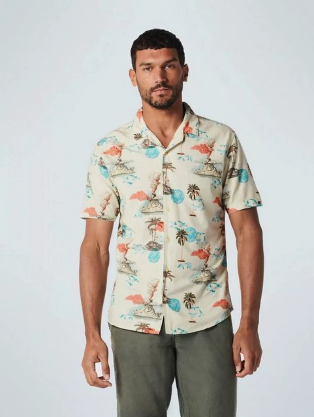 NO EXCESS Kurzarmhemd Shirt Short Sleeve Resort Collar günstig online kaufen