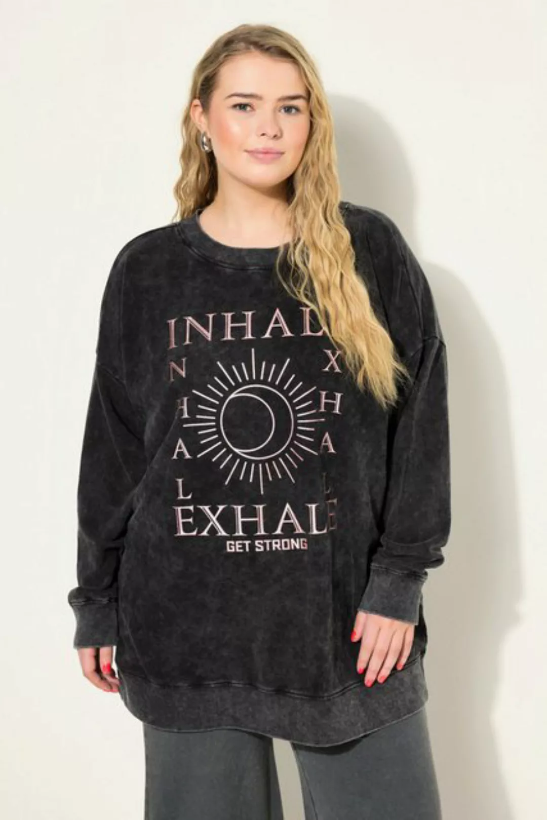 Studio Untold Sweatshirt Sweatshirt very Oversize Shape Yoga Print günstig online kaufen