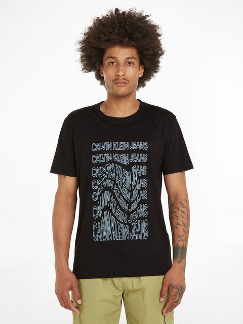 Calvin Klein Jeans T-Shirt INSTITUTIONAL WARP TEE mit Logodruck günstig online kaufen