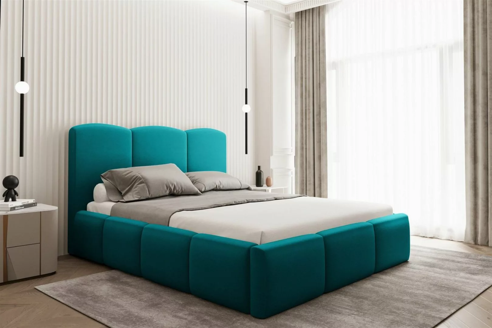 Fun Möbel Polsterbett Polsterbett Schlafzimmerbett ELIOS Komplett-Set in St günstig online kaufen
