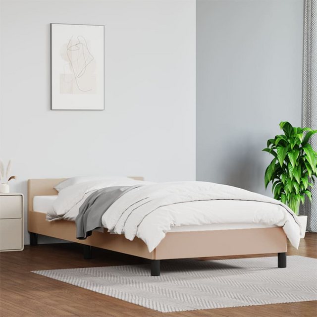 vidaXL Bett Bettgestell mit Kopfteil ohne Matratze Cappuccino 80x200 cm günstig online kaufen