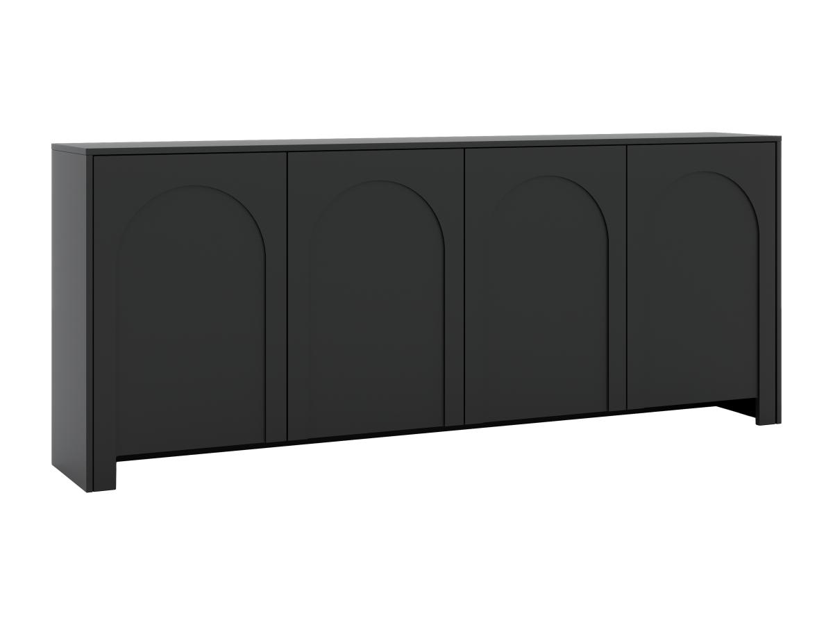 Sideboard mit 4 Türen - MDF - Schwarz - DELANYA günstig online kaufen