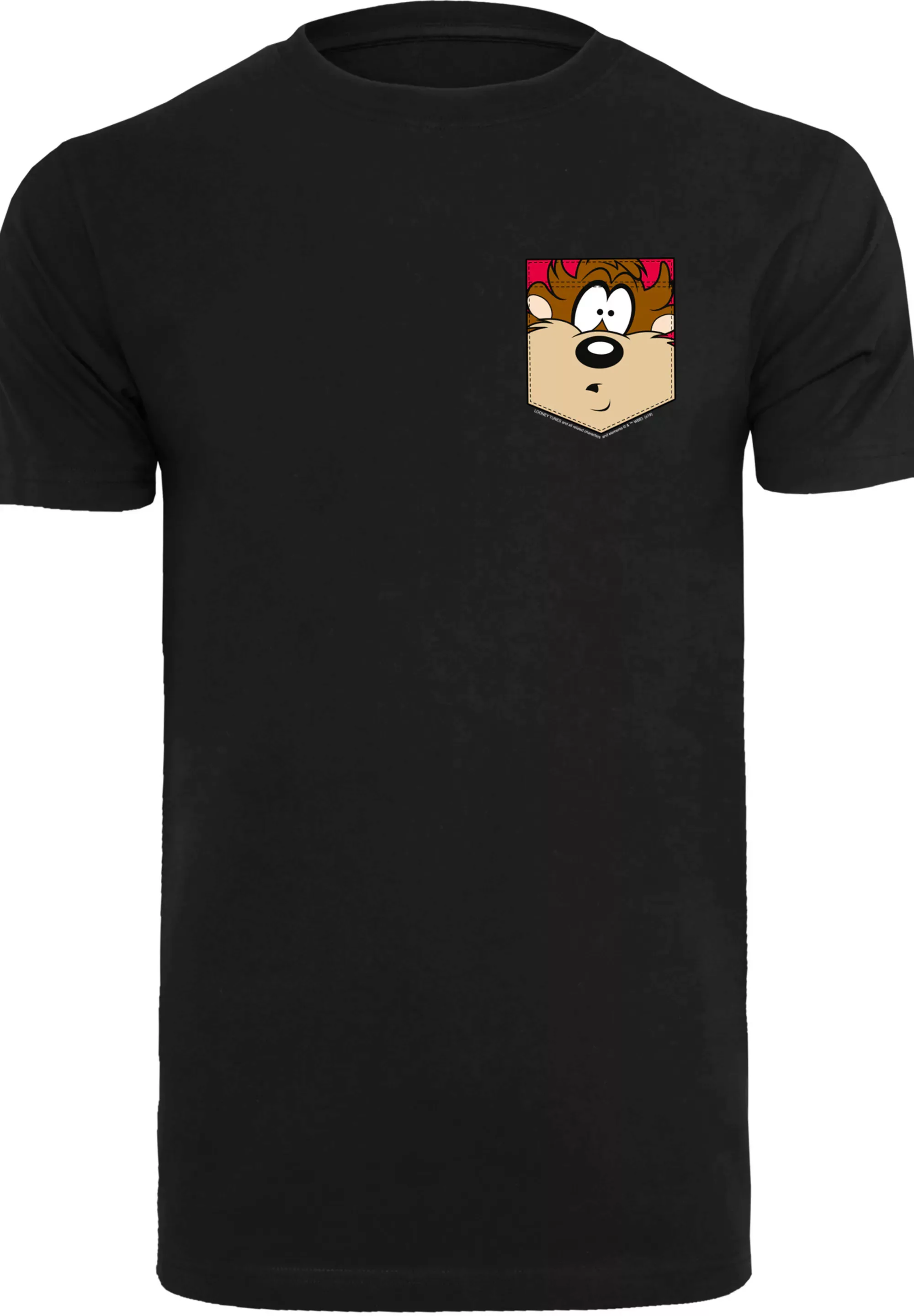 F4NT4STIC T-Shirt "Looney Tunes Tasmanian Devil Face Faux Pocket", Print günstig online kaufen