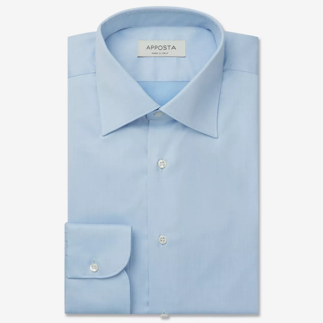 Hemd  einfarbig  hellblau 100 % bügelleichte baumwolle twill, kragenform  f günstig online kaufen