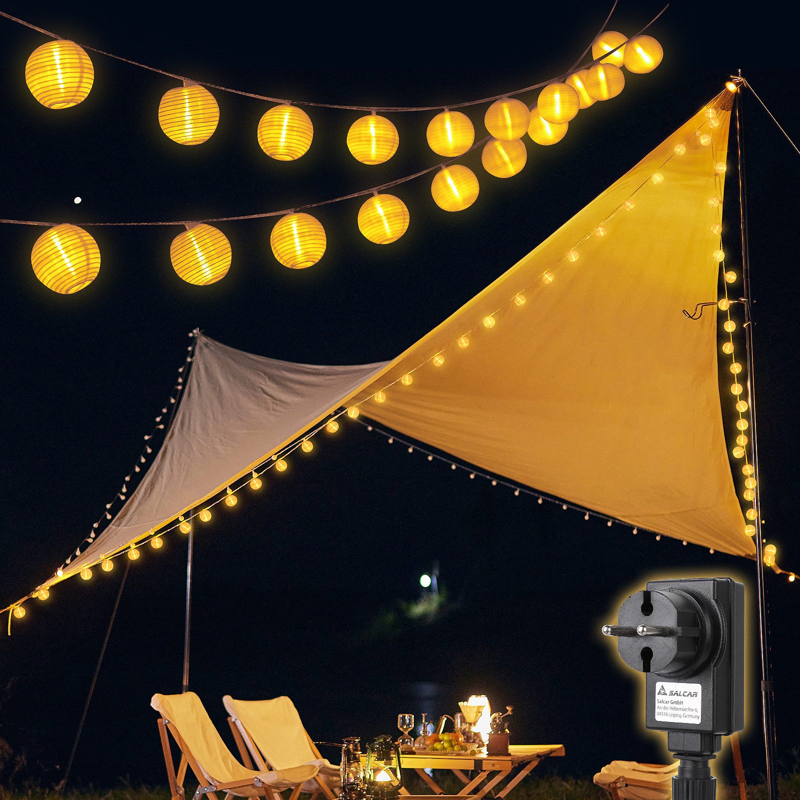 Salcar LED-Lichterkette LED-Lampions Lichterkette Außen-Lichterkette Latern günstig online kaufen