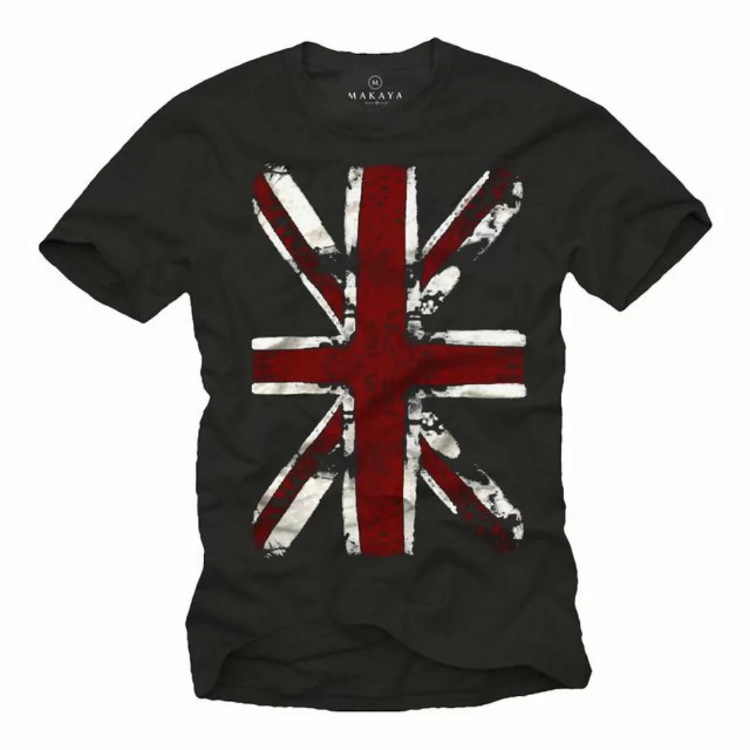 MAKAYA T-Shirt Union Jack Flagge UK Fahne United Kingdom England King Queen günstig online kaufen