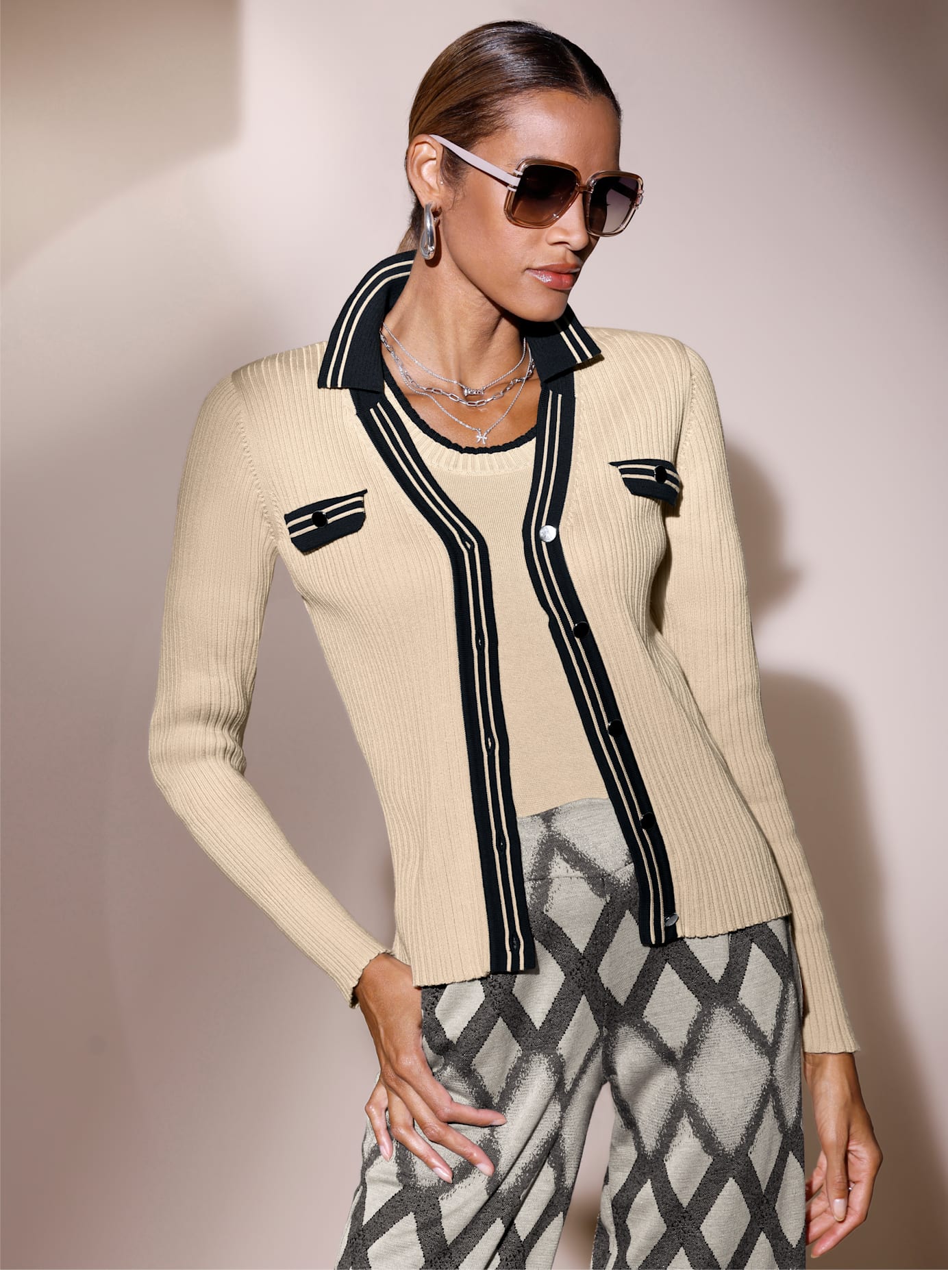 creation L Strickpullover "Pima-Baumwoll-Twinset" günstig online kaufen
