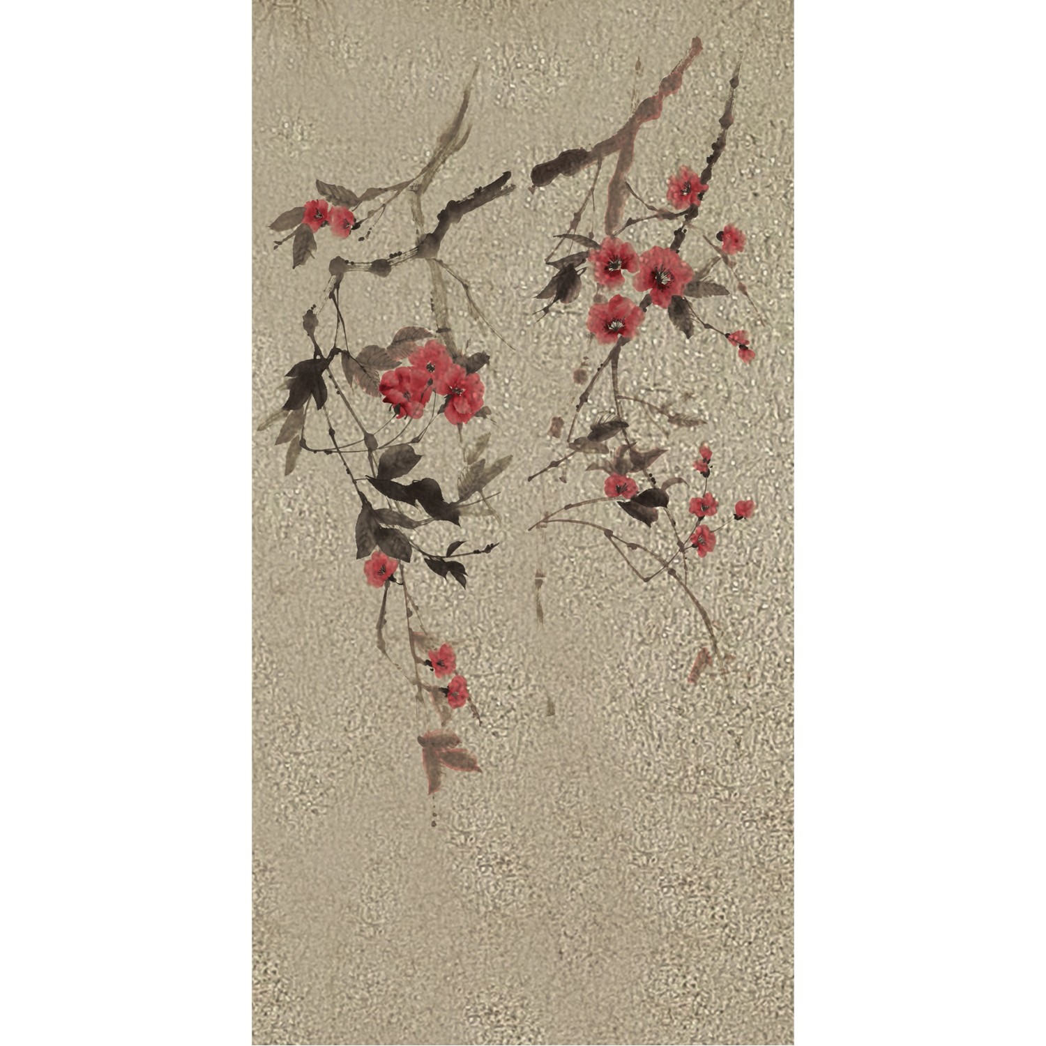 Marburg Vliestapete Blumen Crushed-Optik Modern 270 cm x 140 cm Gold günstig online kaufen