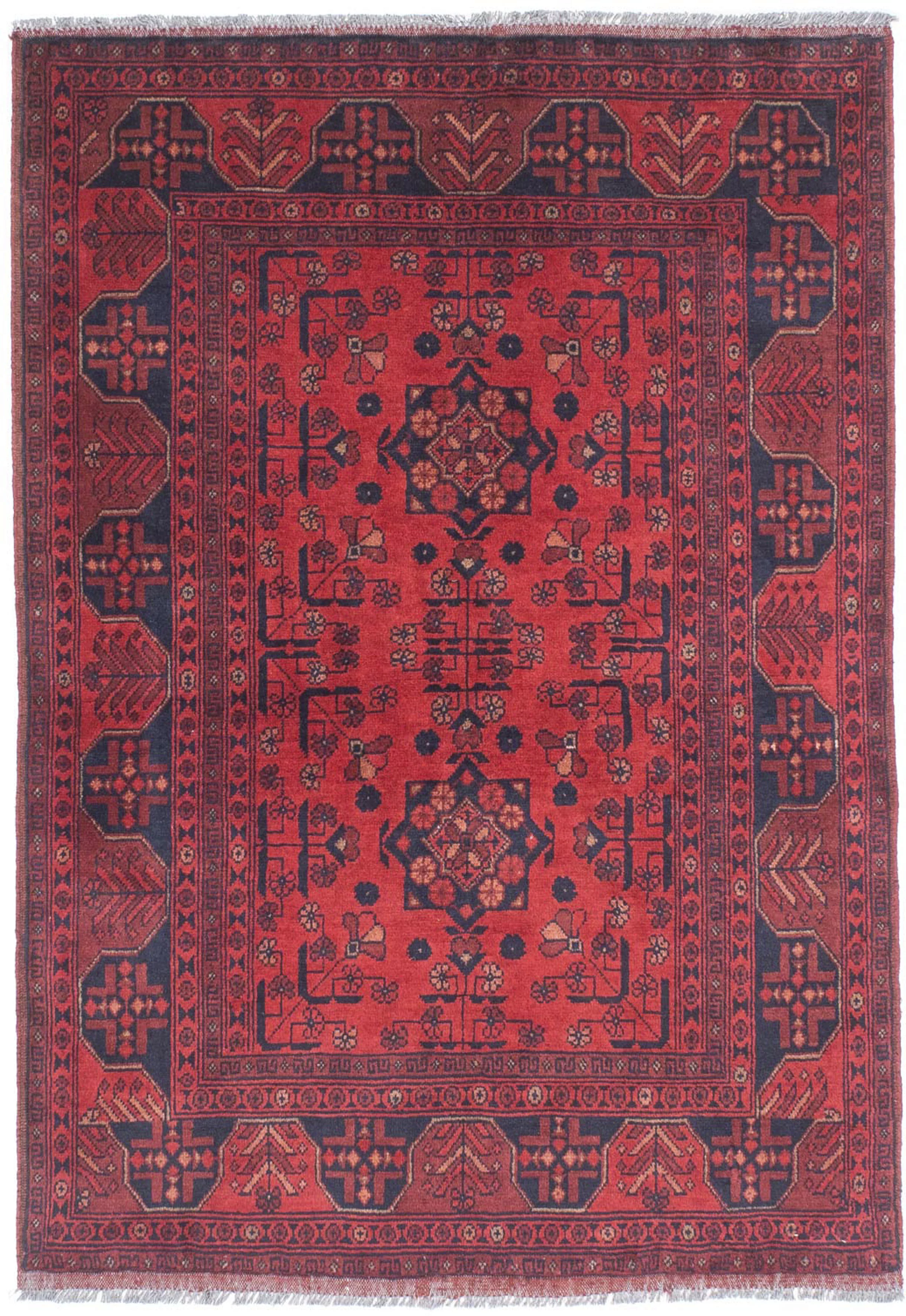 morgenland Orientteppich »Afghan - Kunduz - 151 x 103 cm - rot«, rechteckig günstig online kaufen