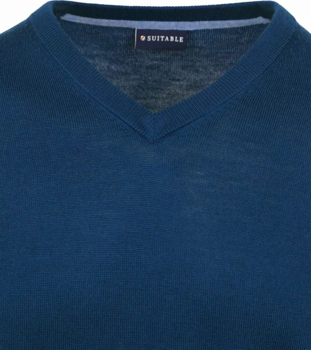 Suitable Merino Pullover V-Ausschnitt Indigo Blau - Größe M günstig online kaufen