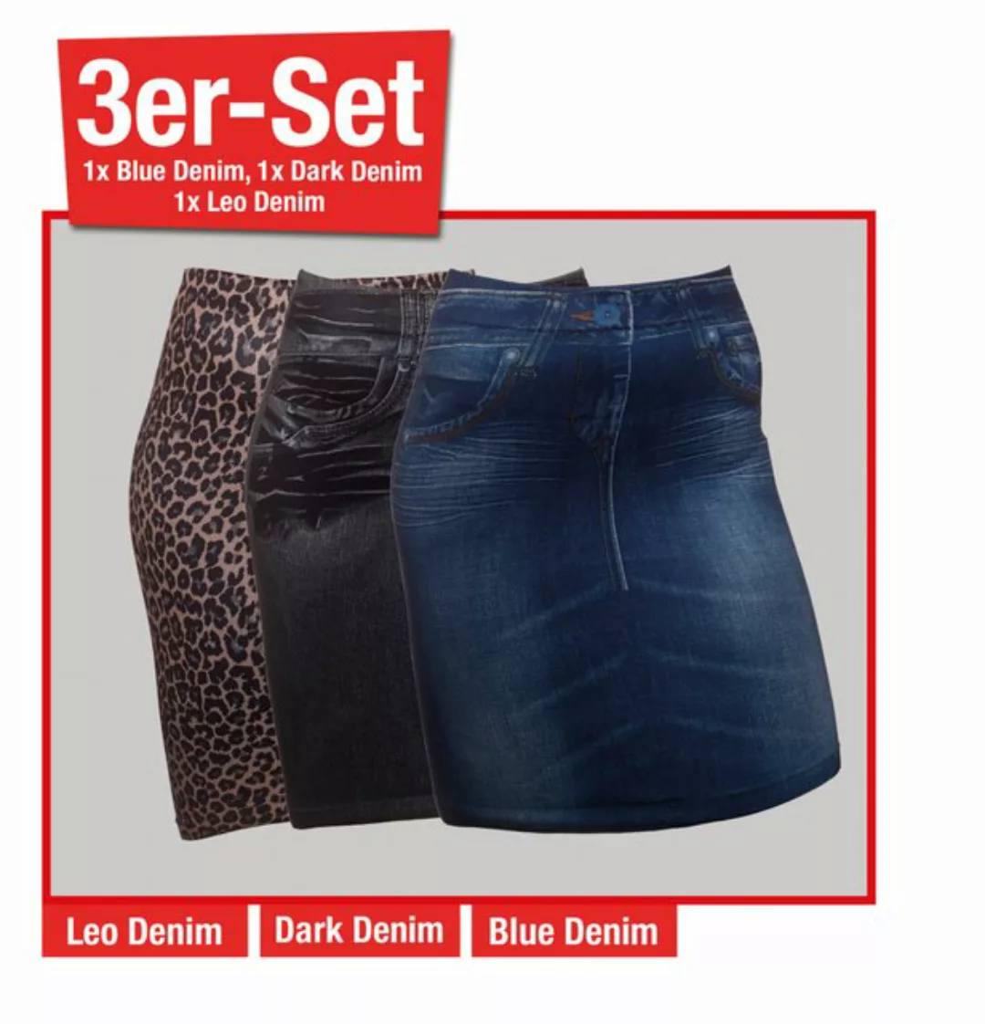 HSP Hanse Shopping GmbH Jeansrock SMART TEX® Jeaneez Röcke 3er Set Gr. L günstig online kaufen