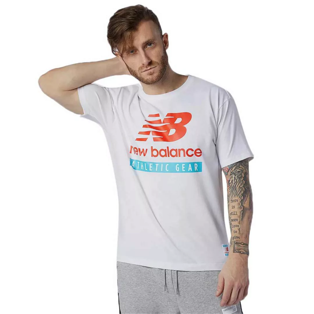 New Balance Essentials Logo Kurzarm T-shirt S White günstig online kaufen