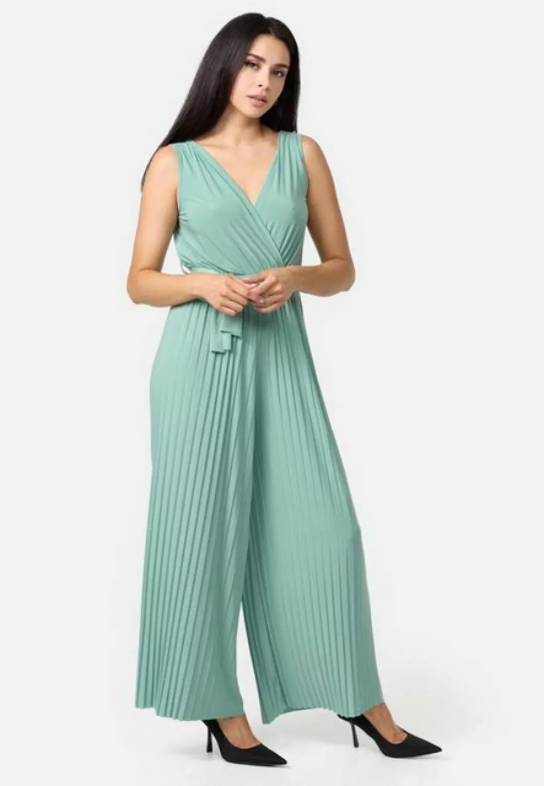 Worldclassca Jumpsuit Worldclassca Jumpsuit Pleated Overalls mit Gürtel Ärm günstig online kaufen