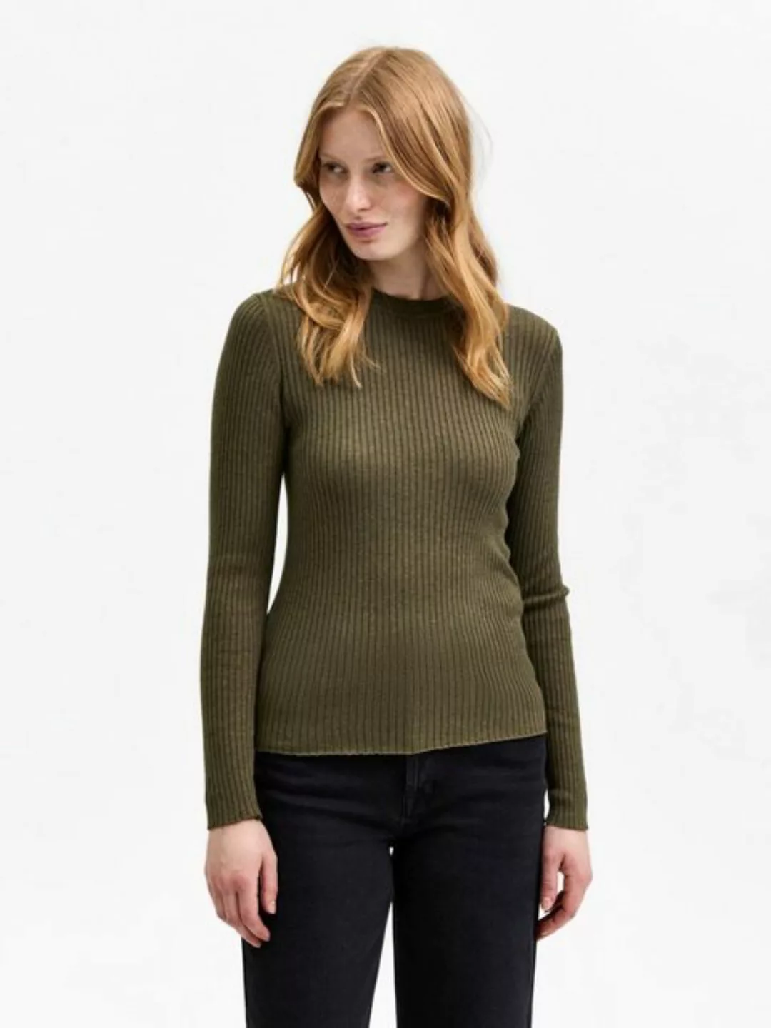 SELECTED FEMME Strickpullover Basic Strickpullover Langarm Stretch Sweater günstig online kaufen