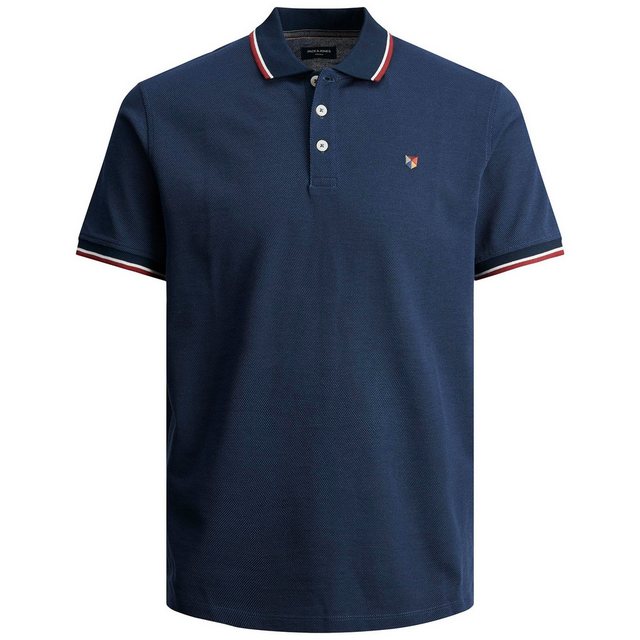 Jack & Jones Poloshirt Jack&Jones Bicolor Poloshirt Übergröße navy-blau günstig online kaufen