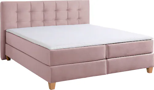 Home affaire Boxspringbett "Moulay", inkl. Topper, in Überlänge 220 cm, 3 H günstig online kaufen