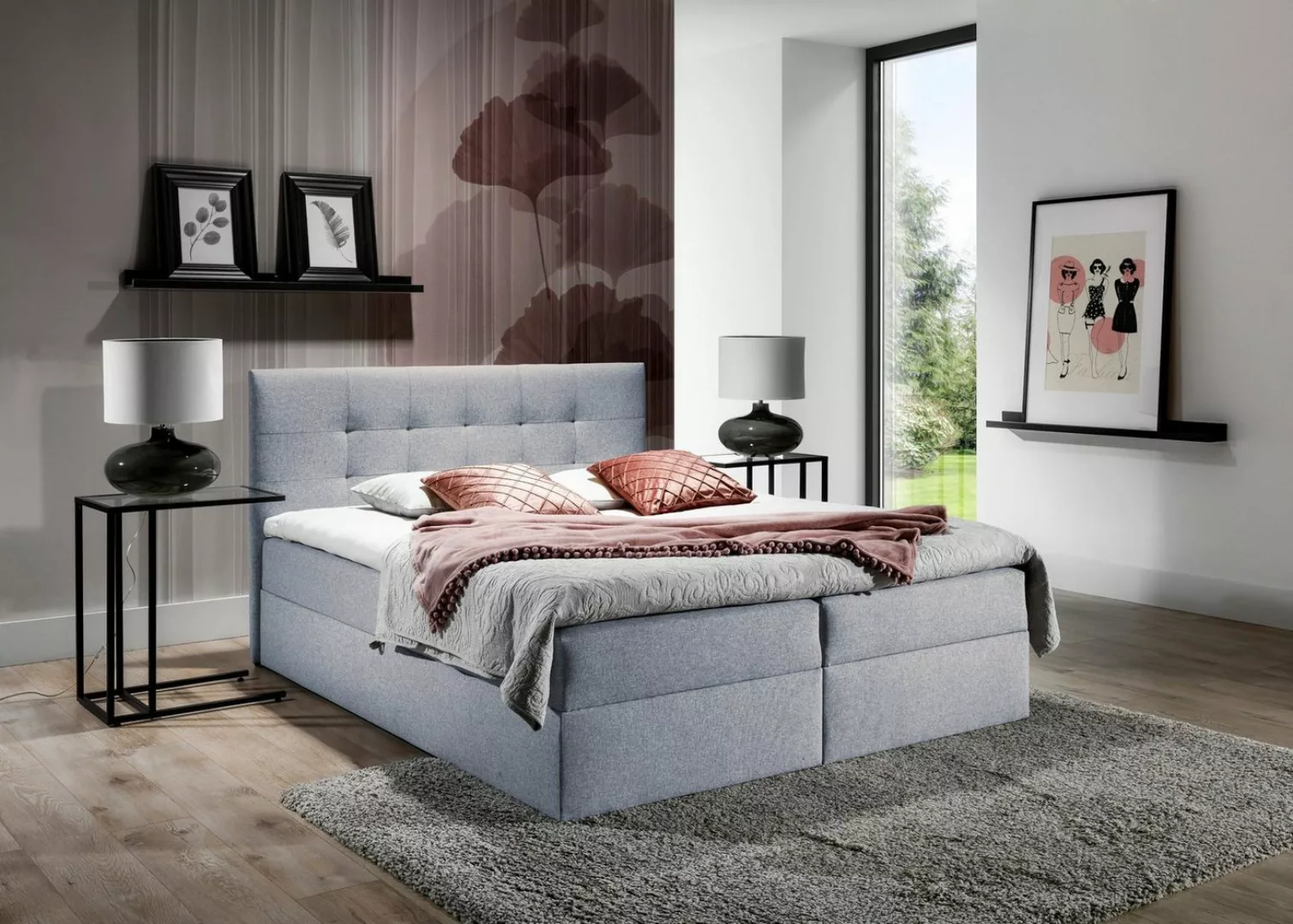 99rooms Boxspringbett Chester (Schlafzimmerbett, Bett), Design günstig online kaufen