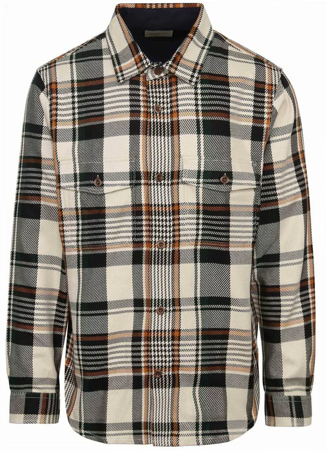 Gant Overshirt Karomuster Beige - Größe XXL günstig online kaufen