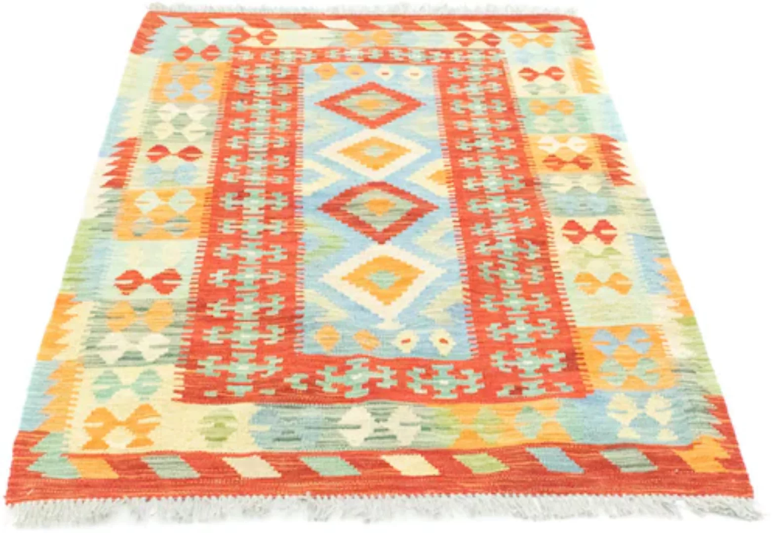 morgenland Wollteppich »Kelim Afghan Teppich handgewebt rot«, rechteckig, K günstig online kaufen