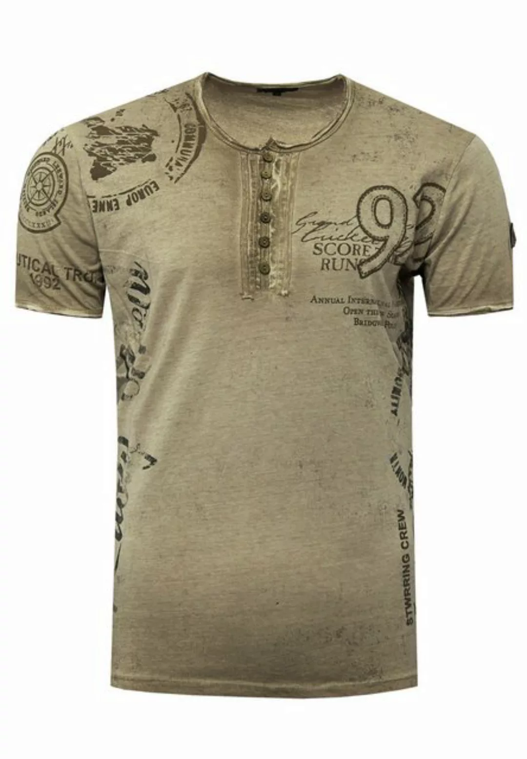 Rusty Neal T-Shirt mit seitlichem Print günstig online kaufen