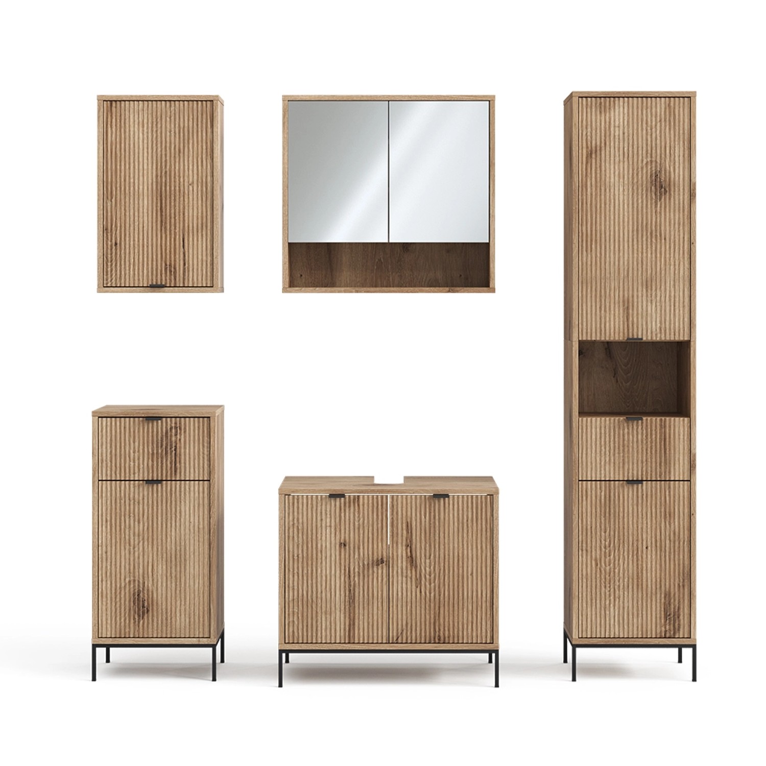 Vicco Badmöbel-Set Eliza, Viking Oak, 5 günstig online kaufen