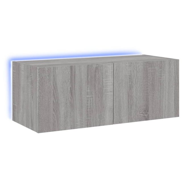 vidaXL TV-Schrank TV-Wandschrank mit LED-Leuchten Grau Sonoma 80x35x31 cm günstig online kaufen