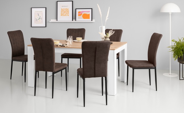 Home affaire 4-Fußstuhl »Bergamo«, (Set), 6 St., Luxus-Microfaser Vintage, günstig online kaufen