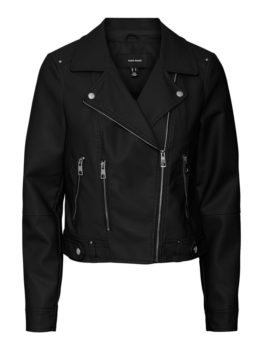 VERO MODA Kurze Beschichtete Jacke Damen Schwarz günstig online kaufen