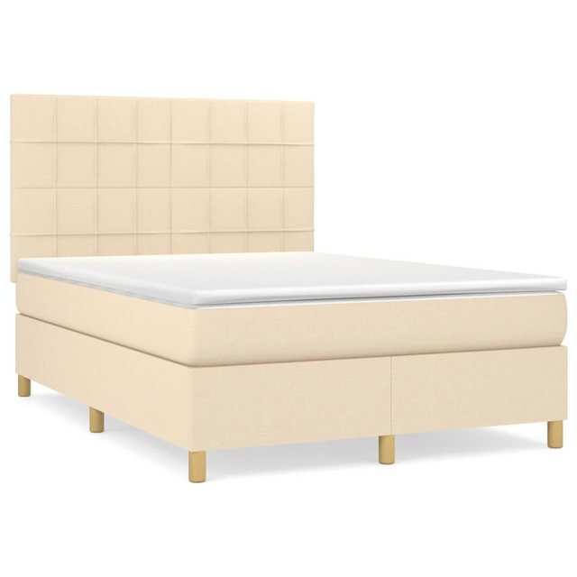 vidaXL Boxspringbett Bett Boxspringbett mit Matratze Stoff (140 x 190 cm, C günstig online kaufen