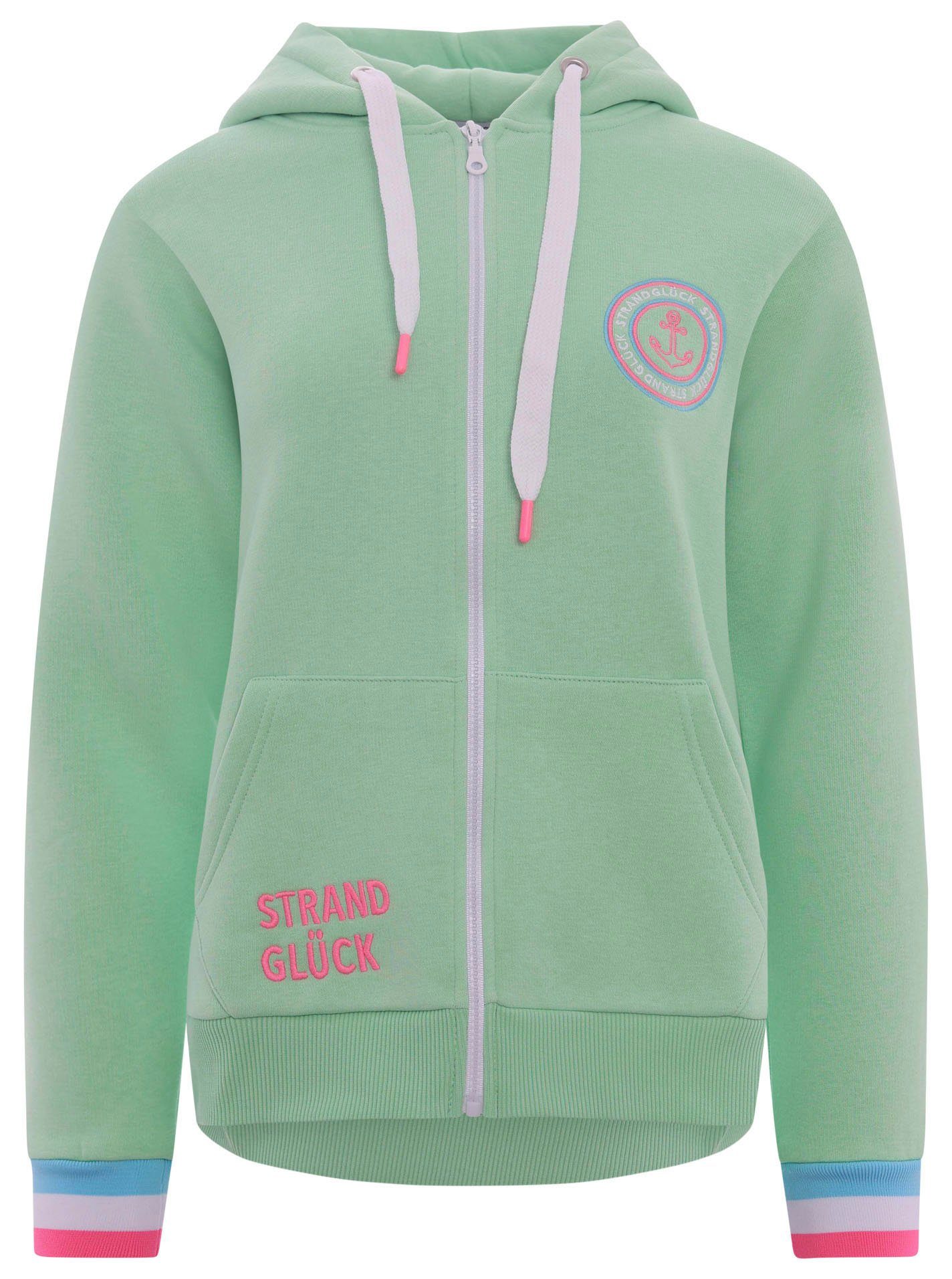 Zwillingsherz Kapuzensweatjacke, Regular-Fit, Kapuze, Langarm, Reißverschlu günstig online kaufen