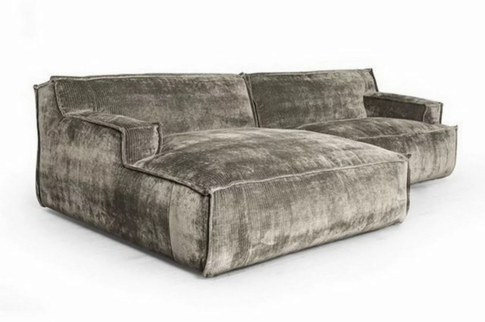 daslagerhaus living Sofa Ecksofa Plantes Cord taupe günstig online kaufen