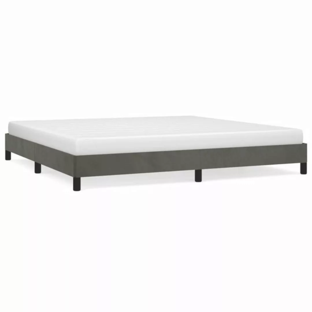 furnicato Bett Bettgestell Dunkelgrau 200x200 cm Samt günstig online kaufen