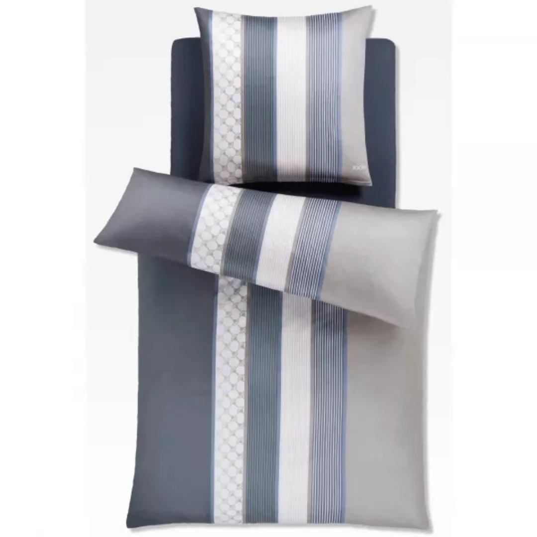 JOOP Bettwäsche Cornflower Stripes 4069 - Farbe: Deep Coal - 09 - 80x80 cm günstig online kaufen