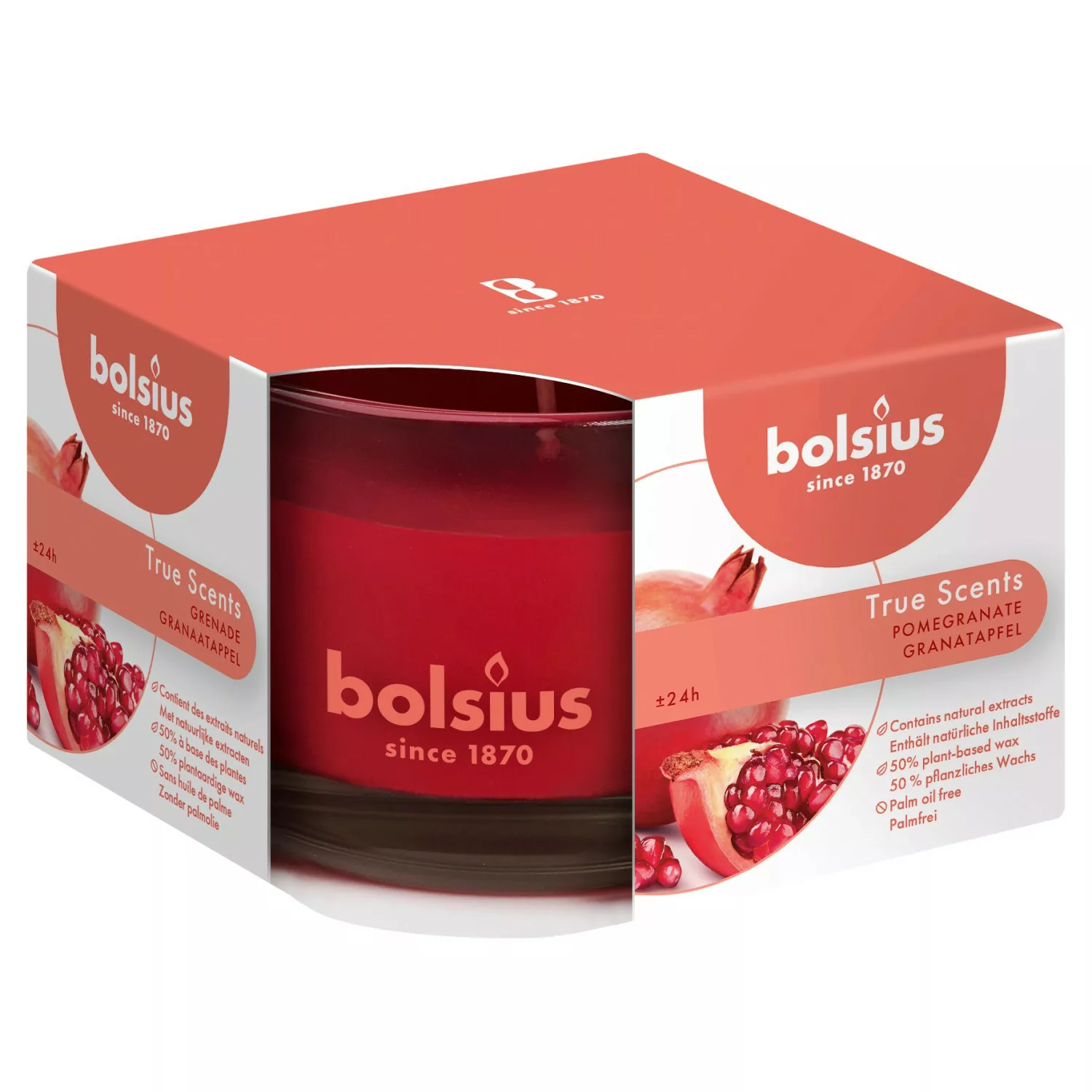 Bolsius True Scents Duftglas Medium 63/90mm Pomergranate günstig online kaufen