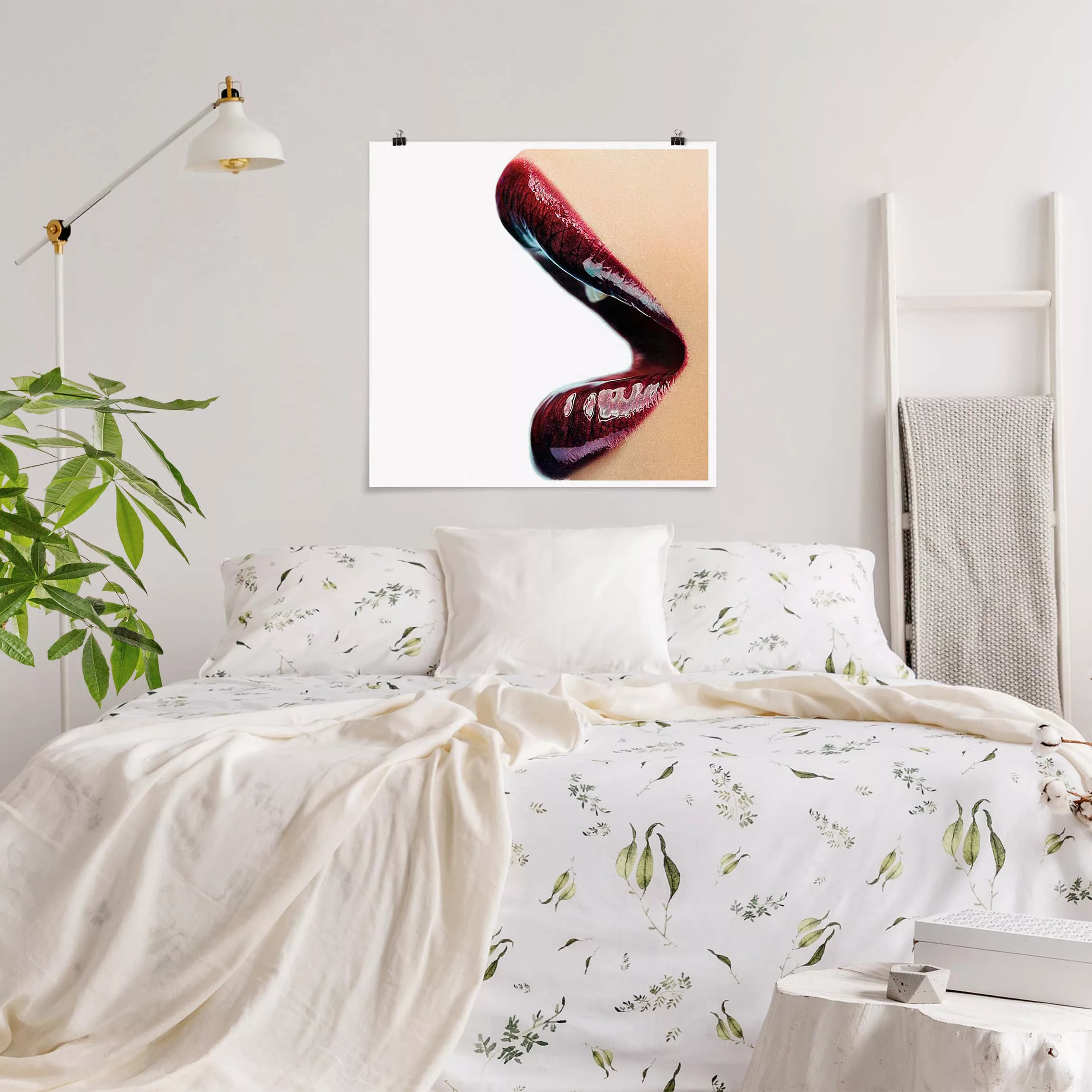 Poster Portrait - Quadrat Kiss My Lips! günstig online kaufen