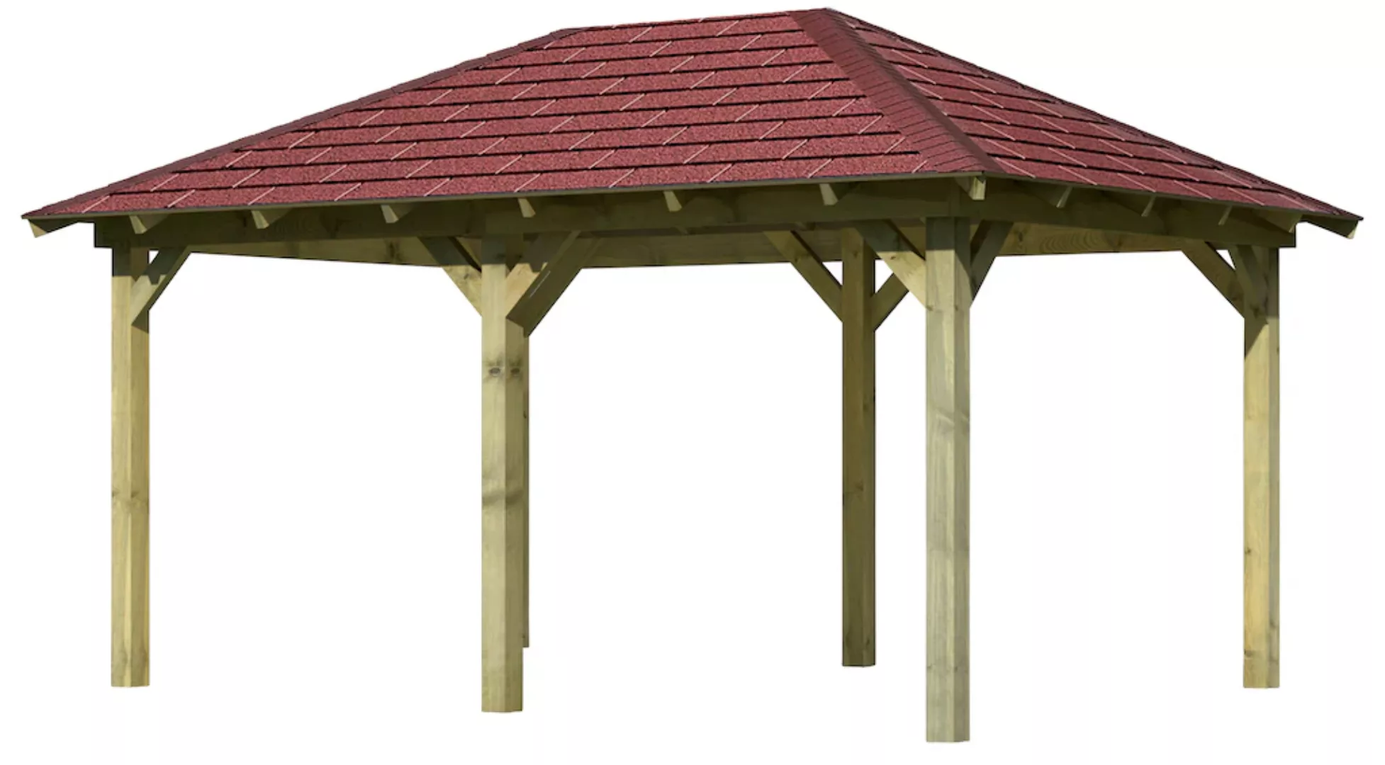 Karibu Pavillon "Mailand 2", (Set), BxT: 345x696 cm, inkl. Dachschindeln un günstig online kaufen