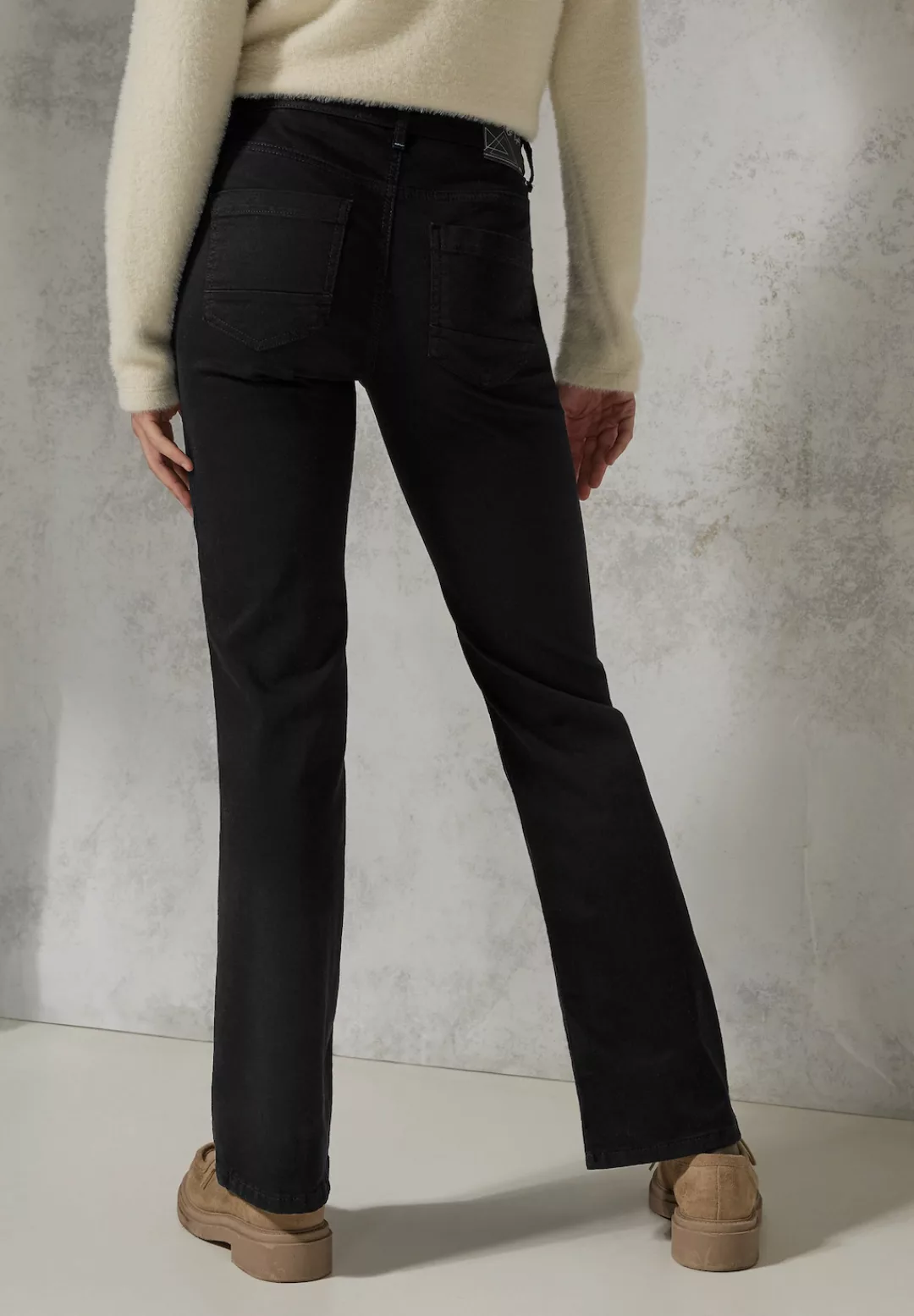 Cecil Bootcut-Jeans - Toronto - Slim Fit, High Waist, Schwarze Waschung günstig online kaufen