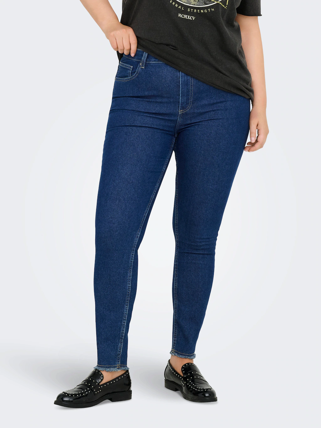 ONLY CARMAKOMA Skinny-fit-Jeans "CARHUSH MID SKINNY ANK RW DNM AKM187" günstig online kaufen