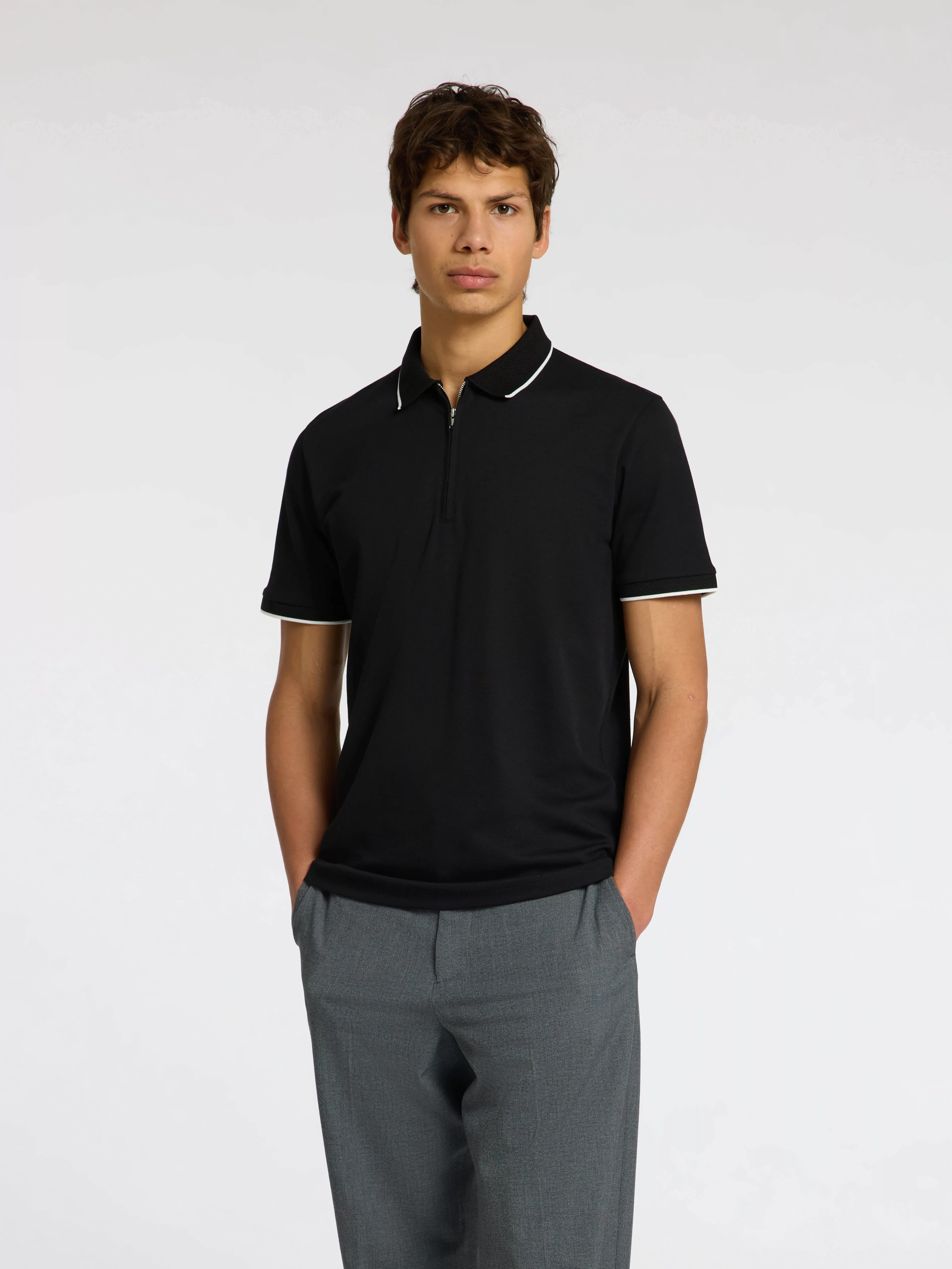 SELECTED HOMME Poloshirt SLHFAVE SPORT ZIP SS POLO NOOS günstig online kaufen