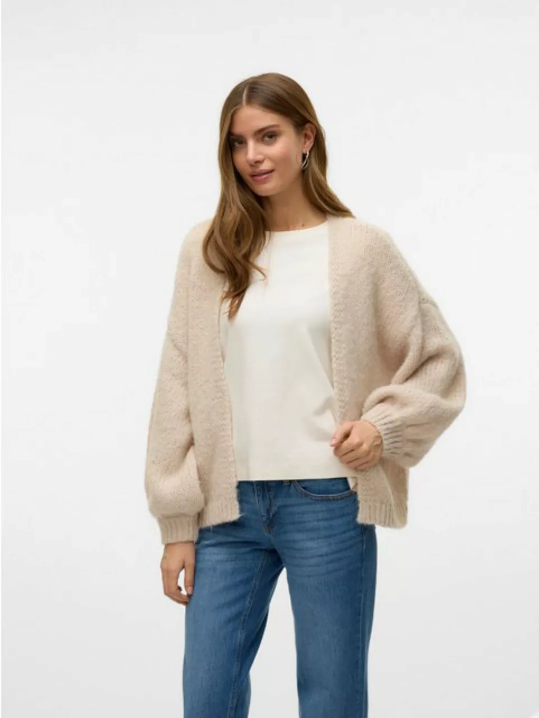 Vero Moda Strickjacke VMMAYBE LS OPEN CARDIGAN GA REP günstig online kaufen