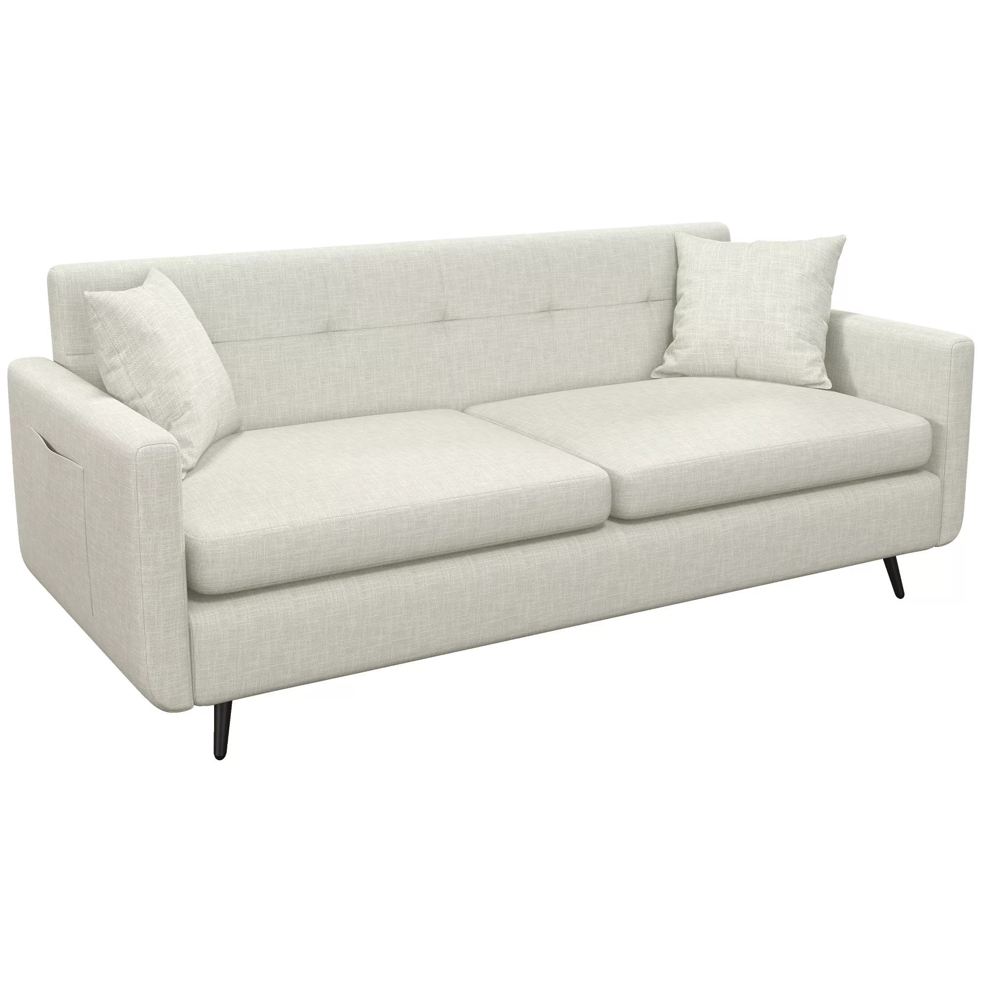 HOMCOM 3-Sitzer-Sofa, Dreier Couch mit Armlehne, Zierkissen, Polstersofa mi günstig online kaufen