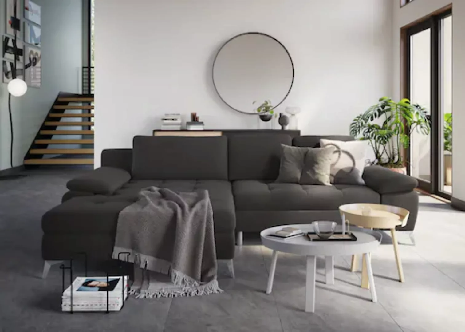 sit&more Ecksofa »Latigo L-Form«, mit Mega-Recamiere, wahlweise mit Bettfun günstig online kaufen