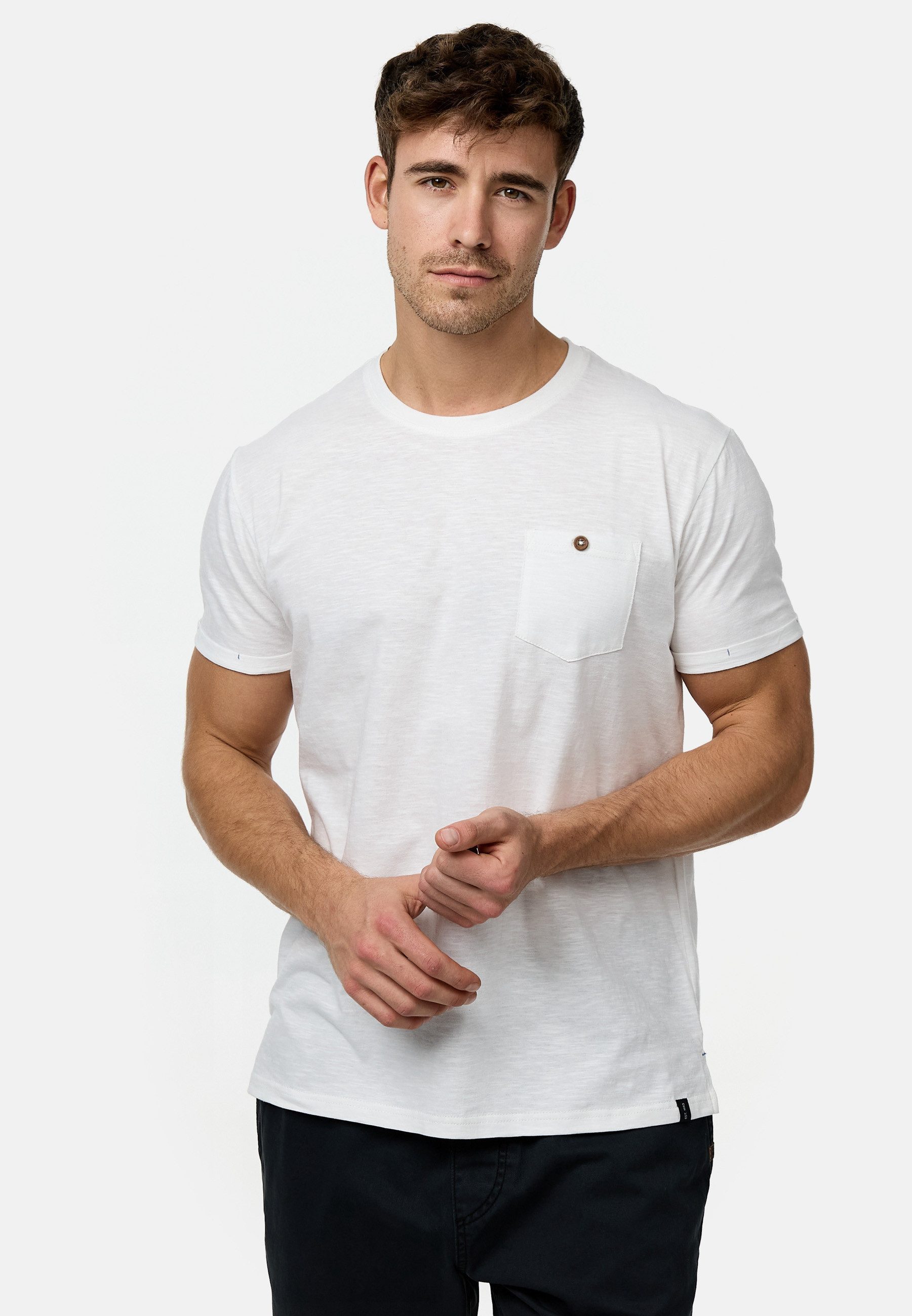 Indicode T-Shirt INJon T-Shirt mit Brusttasche günstig online kaufen