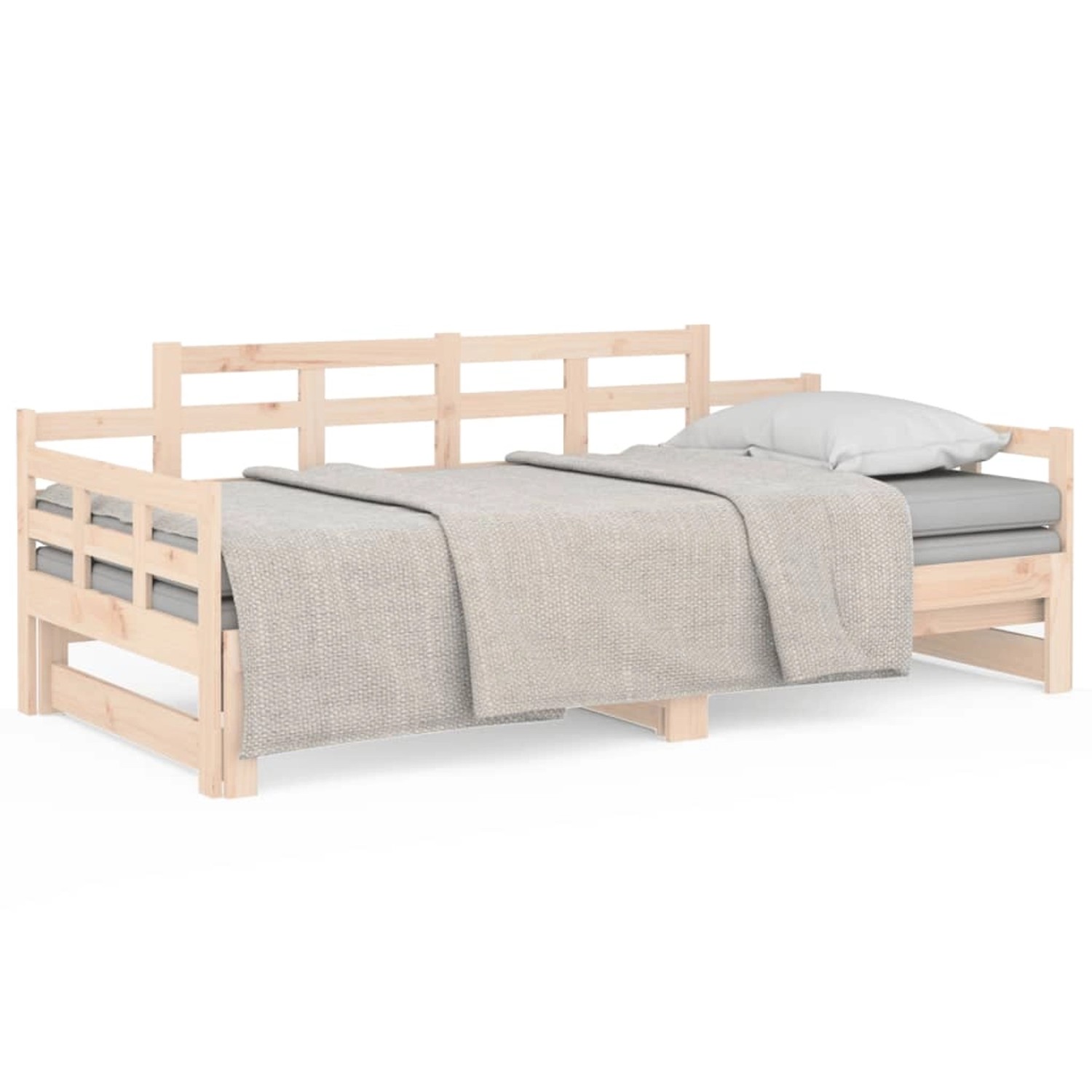 vidaXL Gästebett Tagesbett Gästebett Ausziehbar Massivholz Kiefer 2x90x200 günstig online kaufen