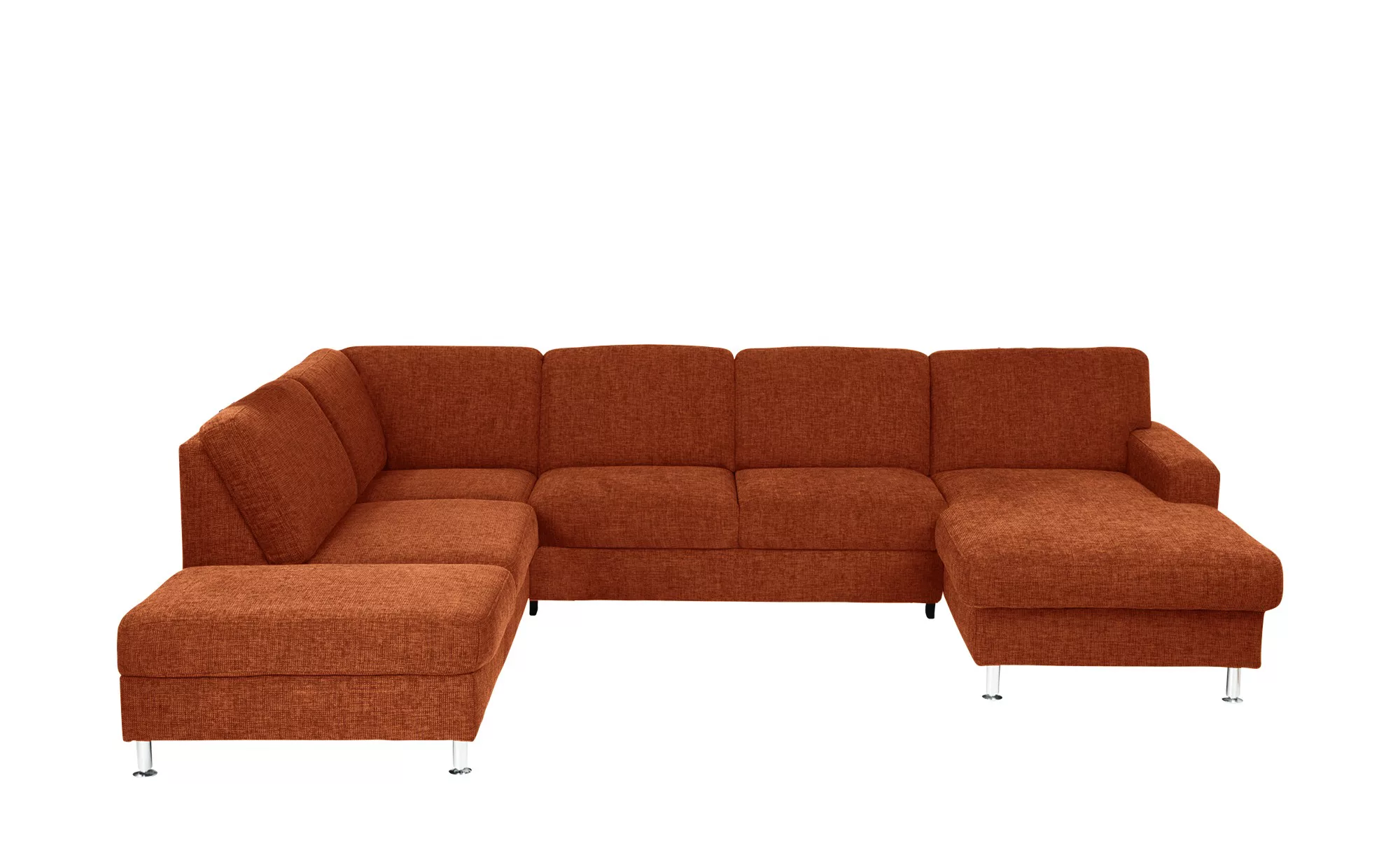 meinSofa Wohnlandschaft Webstoff Jana ¦ orange ¦ Maße (cm): B: 305 H: 85 T: günstig online kaufen