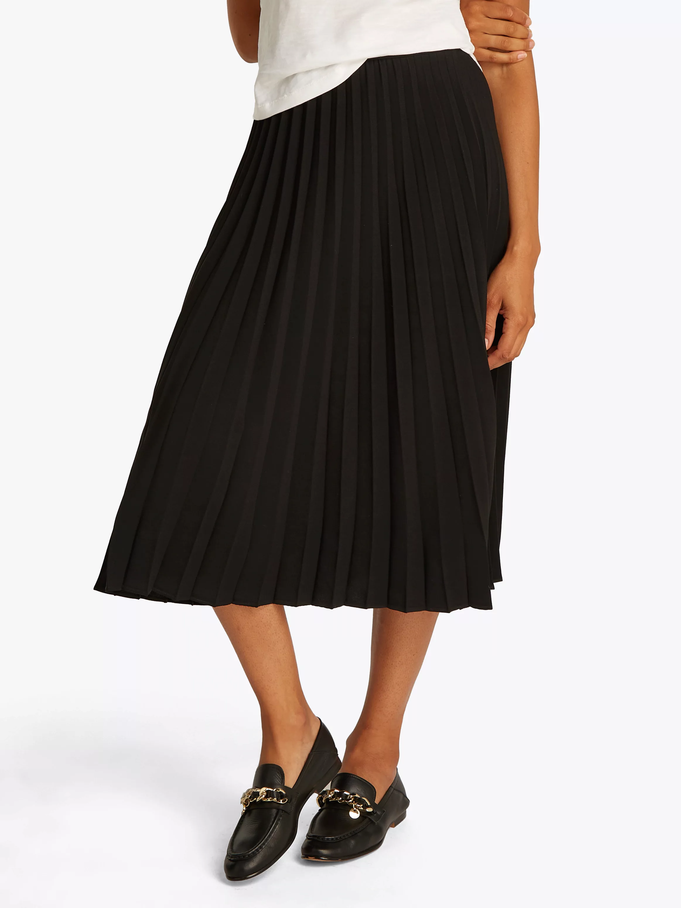 Tommy Hilfiger Plisseerock "FLUID PLEATED PULL ON MIDI SKIRT", mit rundum F günstig online kaufen